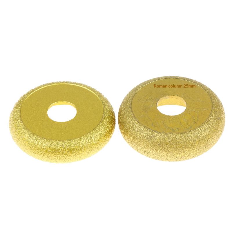 75Mm Stone Edging Wheel Grinding Wheel Roman Slotted Granite Marble Brazed Angle Edge Marble Grinding Edge Profile Grinding Disc