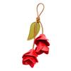 Fashion Pu Leather Tulip Pendant Colorful Bag Charm Lovely Bag Decoration  Women