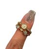 Vintage Antique Double-Layer Athena Three Ancient Coin Ring, High-End Niche Personality Design, Retro Index Finger Ring
