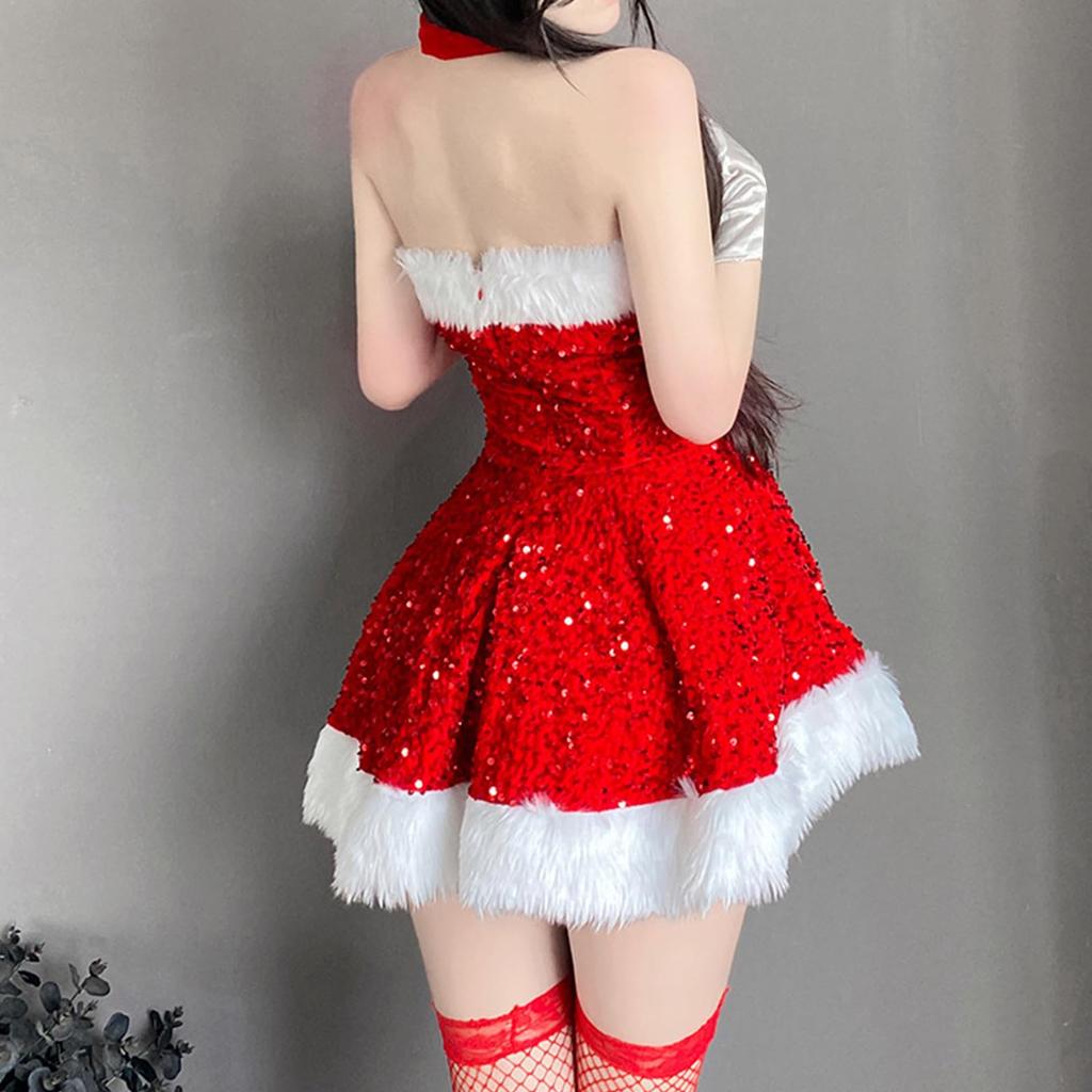 Weihnachten Santa Cosplay Niedliches Halloween Set "Rina's house" Damenkostüm, Kostüm, 4-teilig (XL)