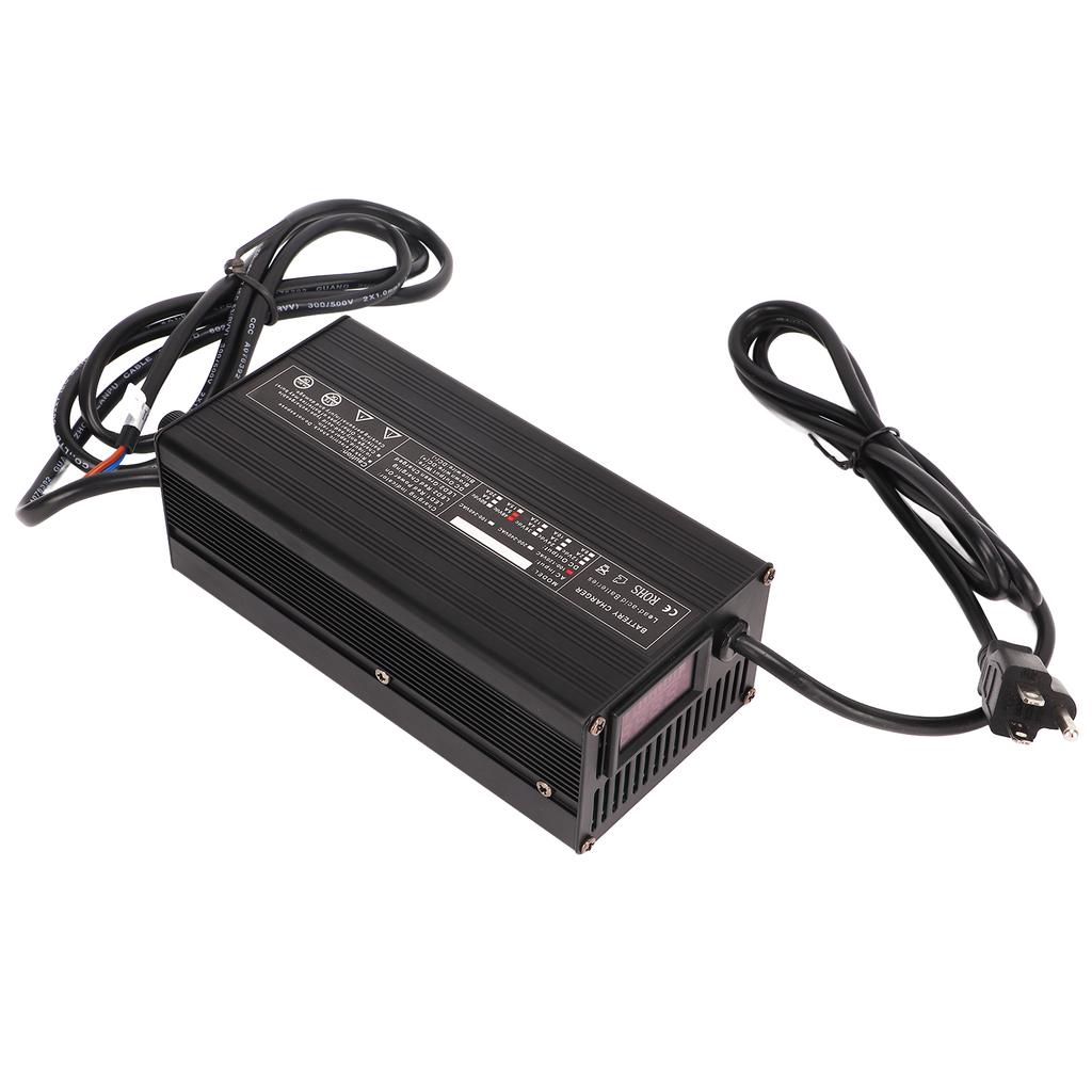 48V 5A Golf Cart Battery Charger 110 to  3 Pin Round Plug Colorful Power Display Replacement for TXT Textron