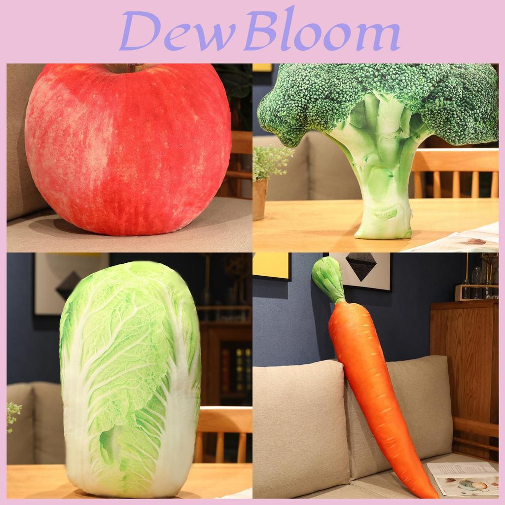 Cartoon Fruit Plush Cushion Pillow For Sofa Office Nap Soft Floral Design Gift For Kids