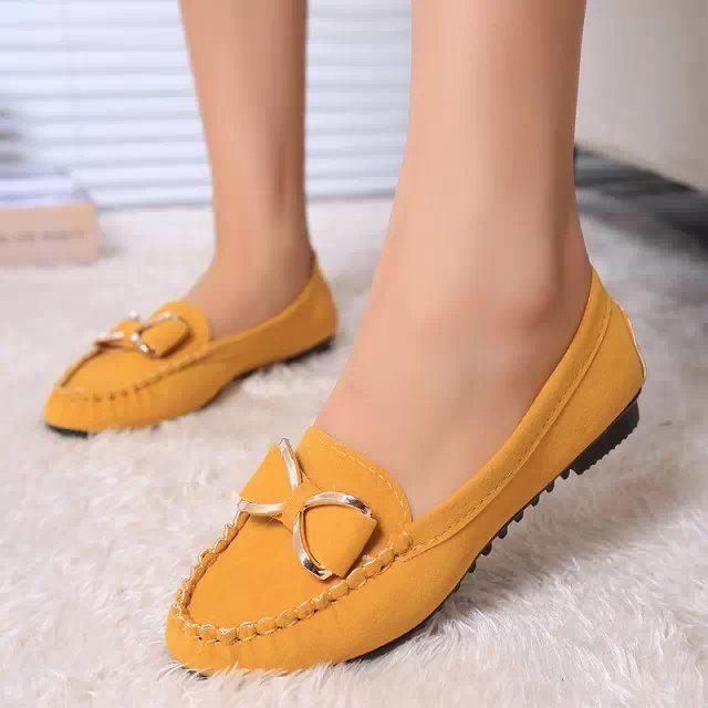 2024 Summer Fashion Casual Lofers Women's Candy Color Slip On Flat Shoes Ballet Flats Women Elegant Butterfly-Knot Office Shoes