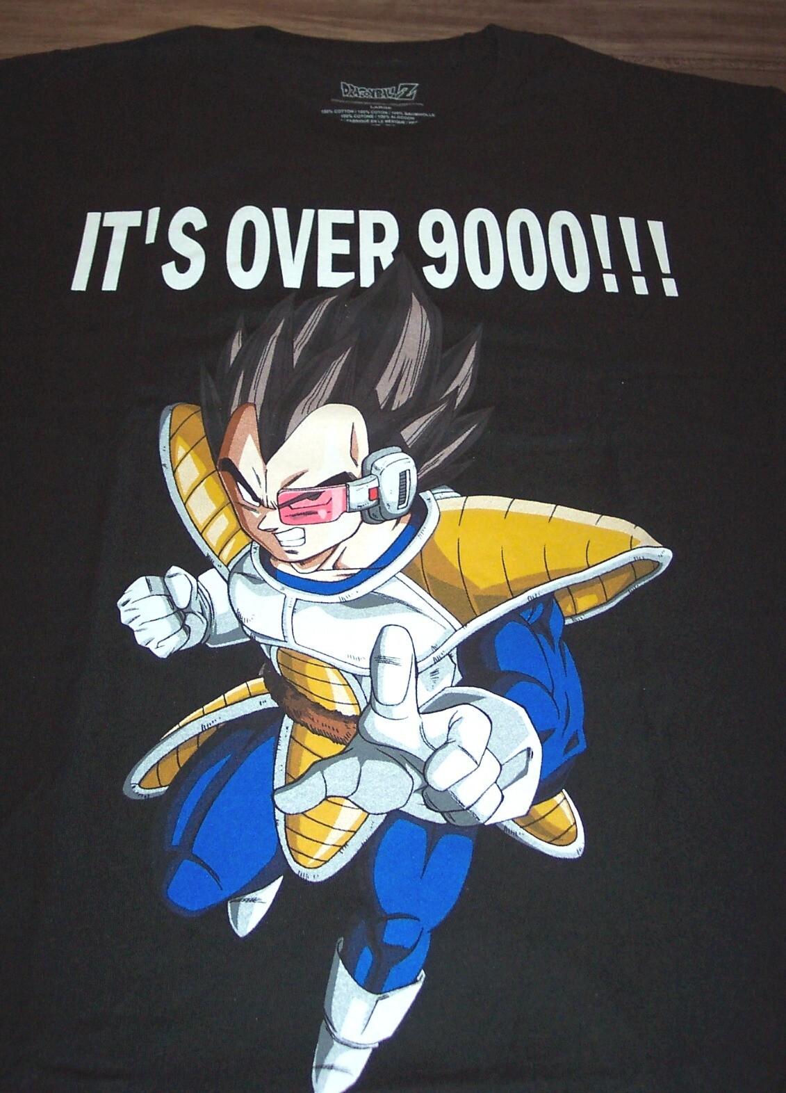 DRAGONBALL Z VEGETA It Over 9000 T-shirt MENS XL NEW M