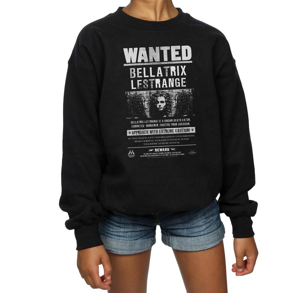 Harry Potter Girls Bellatrix Lestrange Wanted Sweatshirt