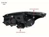 08-13 Accord Headlight Assembly LED DRL Devil Eye with Sequential Turn Signal