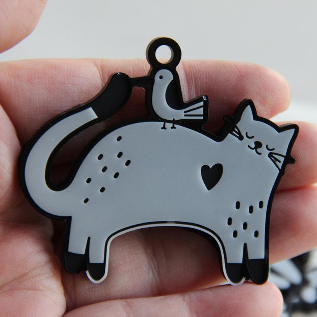 Creative Silicone Casting Molds Cats Shape Necklace Molds Suitable for Making Animal Necklace and Earrings Pendant