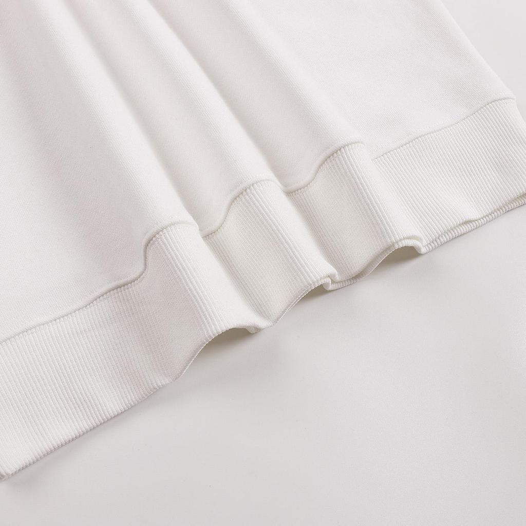 216 AMI 2025 Høst og Vinter Ny Stor Hjerte Logo Høy Kvalitet Bomull Rund Hals Hettegenser Menn Pullover