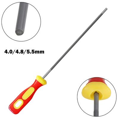 Kulatý pilník na ostření řetězové pily z vysoce uhlíkové oceli pro dřevoobrábění Pilník na řetězovou pilu 4/4.8/5.5mm