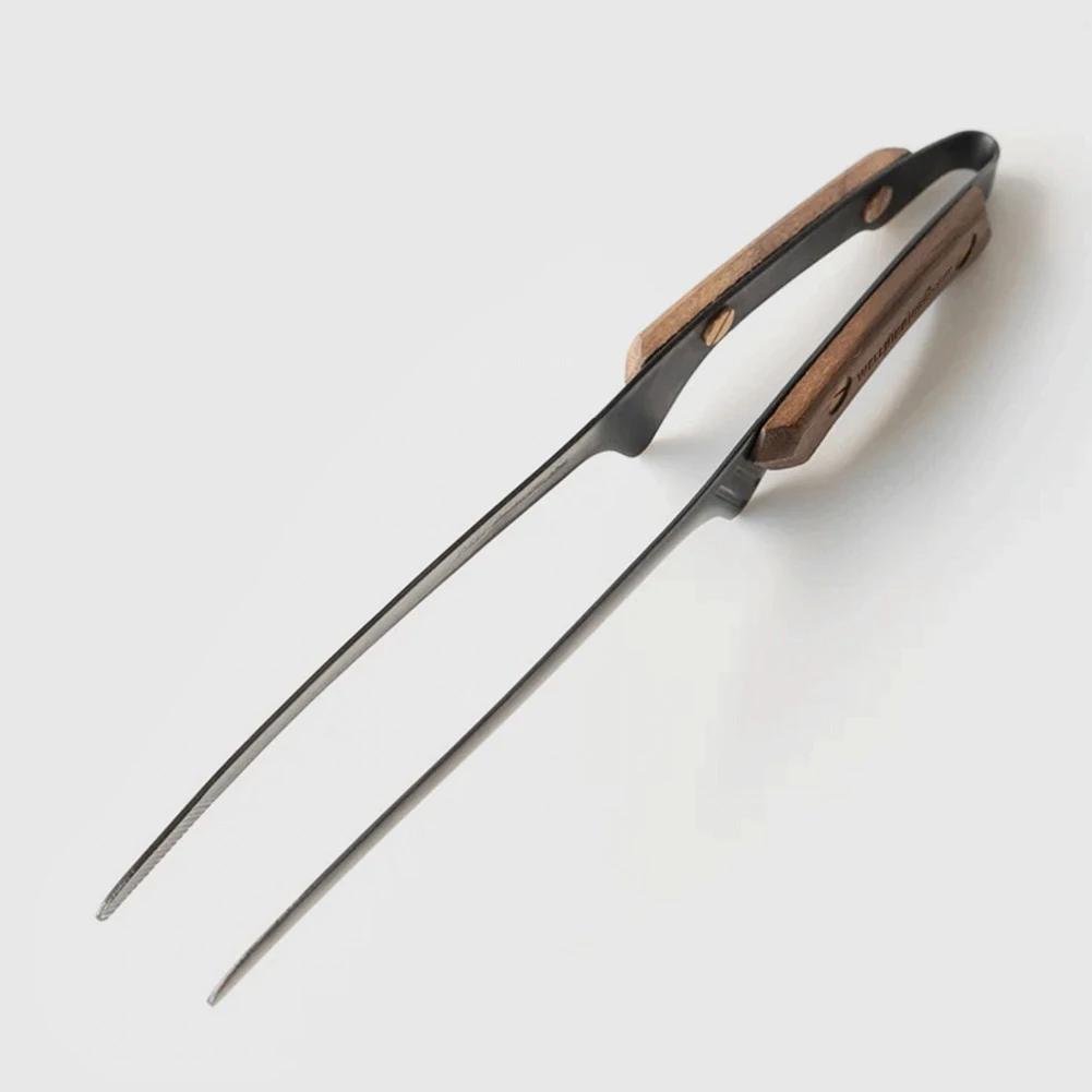 BBQ Grill Grillzange Edelstahl Lebensmittelzange Verbrühschutz Leichtgewicht Outdoor Geschirr Campingzubehör