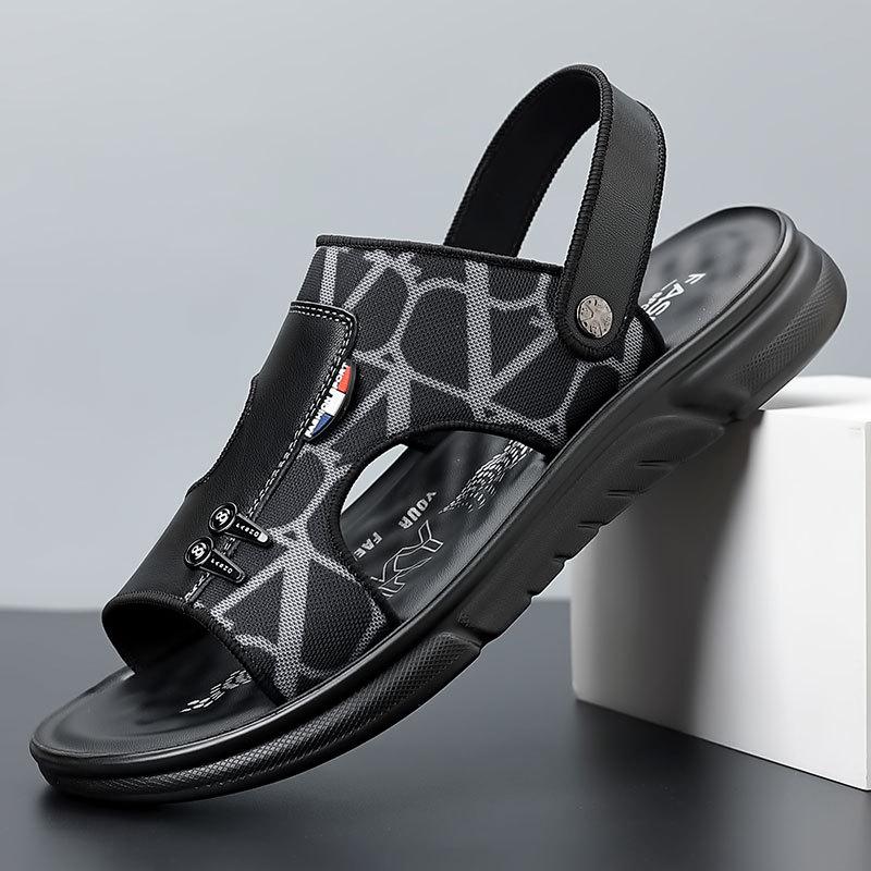 Mens Sandals Genuine Leather Sandal Men Outdoor Casual Lightweight Sandal Fashion Men Sandals  Platform Zapatos Clogs