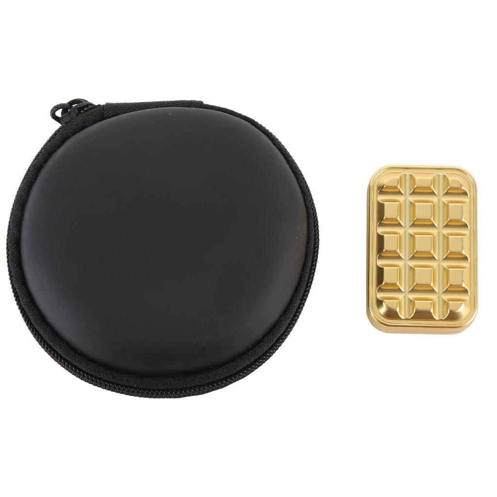 Metal Slider Toy 50x25x17mm Aluminum Alloy Push Card Hand Toy with Storage Bag for Office Travel