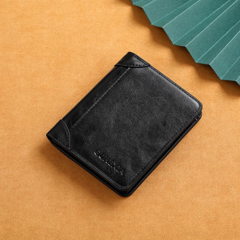 

Мужские деловые складные кошельки, кожаный повседневный держатель для кредитных карт, короткий мужской кошелек, мужской кошелек высокого качества, сумка для денег