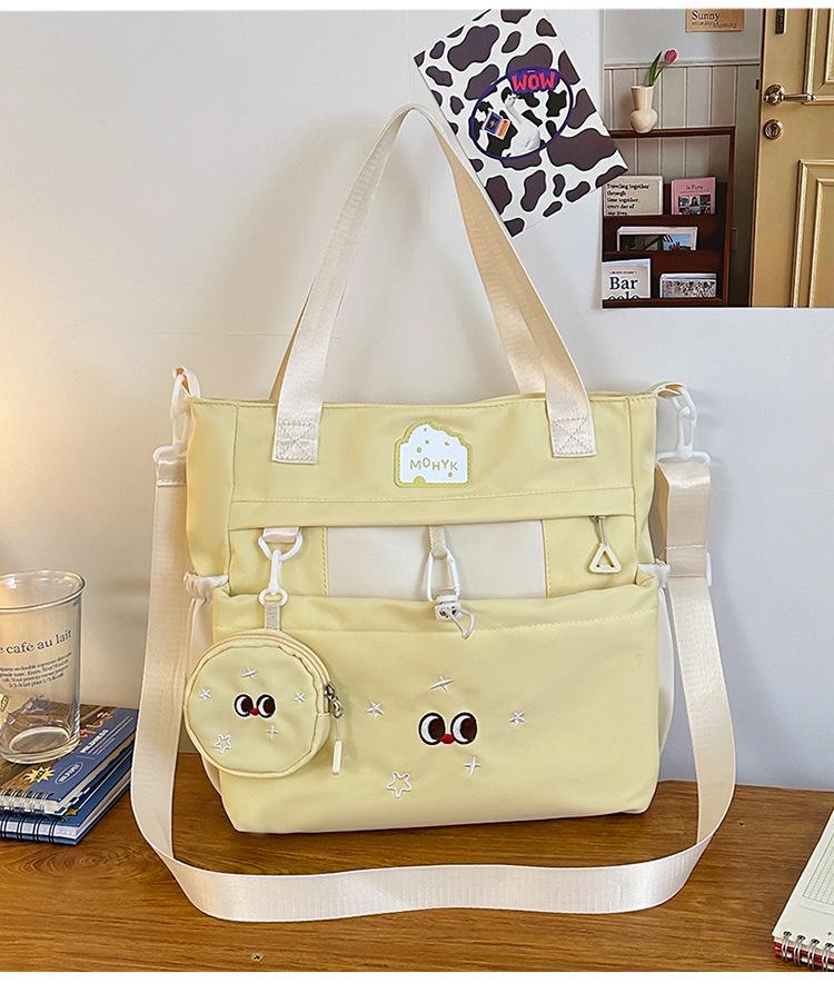 School Bag 2025 New Korean Version Large-capacity Student Make-up Bag Simple Leisure College Style Handbag Versatile Backpack