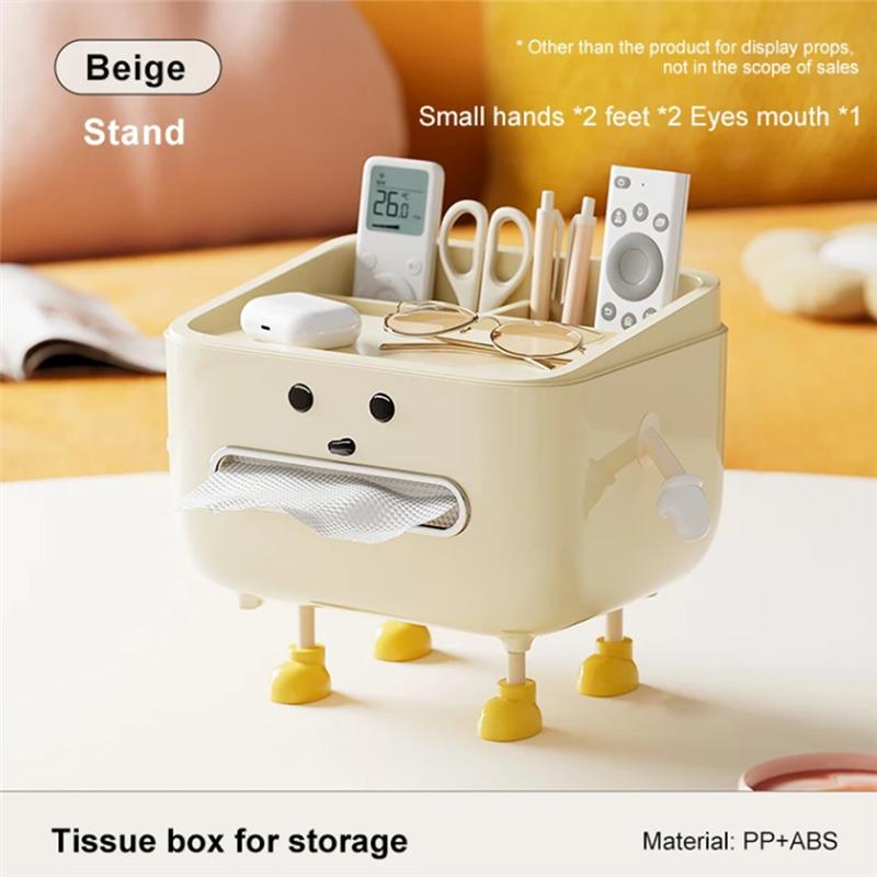 A95I-Cute Desktop Storage Box For Home Use Household Bedroom Living Room Bedside Multi-Function Tissue Box