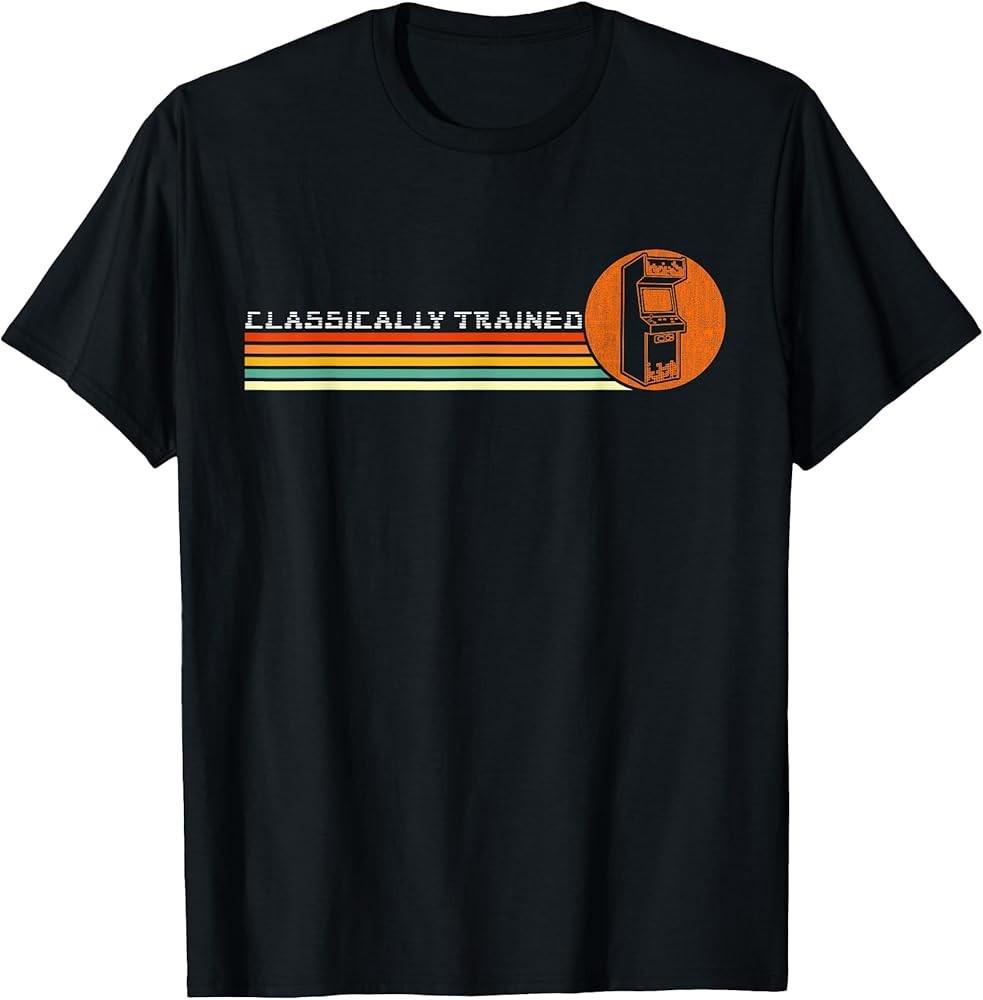 80s Video Game Vintage Retro Arcade Classically Trained T-Shirt Unisex T-Shirt XXXL