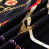 Manual Hand Rolled Twill Silk Scarf Women Belt Chain Square Scarves Echarpes Foulards Femme Wrap Bandana Lady Hijab 90Cm