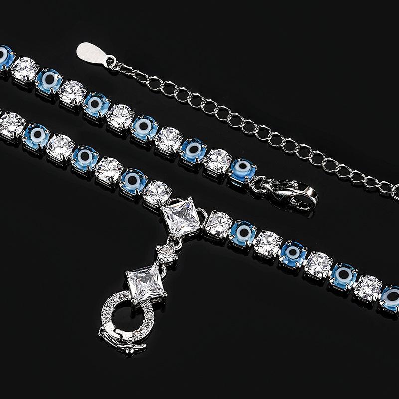 Jewelry Copper Gold Plated Simulation Color Treasure Round Versatile Chain Universal Chain Female 45 + 5Cm