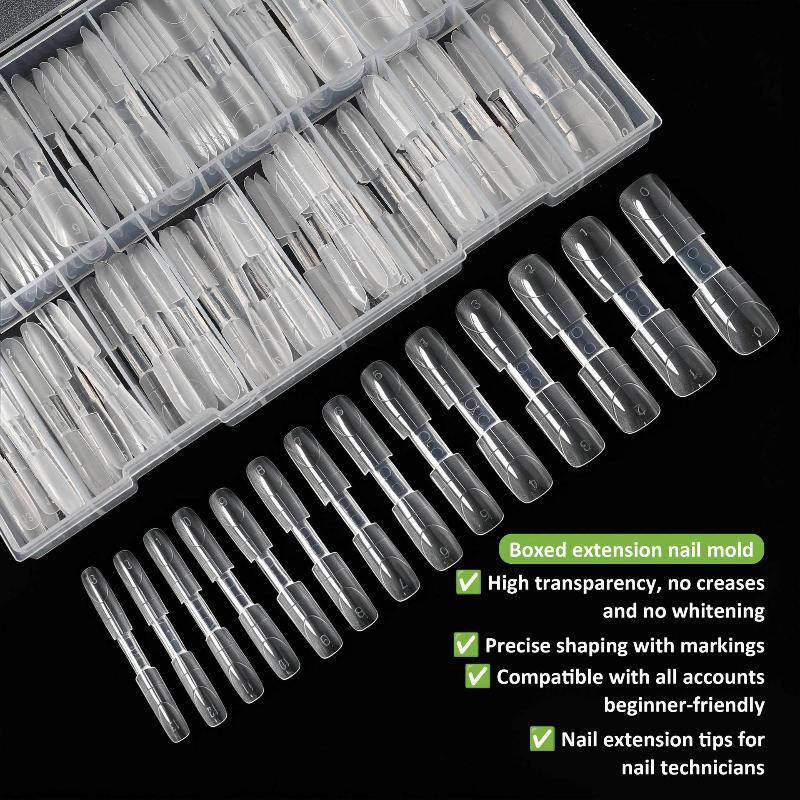 140Pcs Scale Crystal Armor 2 In 1 Nail Forms for Salon Quality Rapid Extension at Home