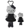 Cute Anime Figurine Kuromi Ugly Fish Full Black Dark Gray Carbon Black Series Plush Keychain Pendant Plaything Bag Present For Girls