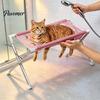 Hamac Portatif pour Soins d'Animaux Hamac de Toilettage pour Chiens, Support Pliable en Acier Inoxydable, Station de Lavage pour Chats, Table Station Domestique à 8 Trous pour Bains de Chats Chiens &