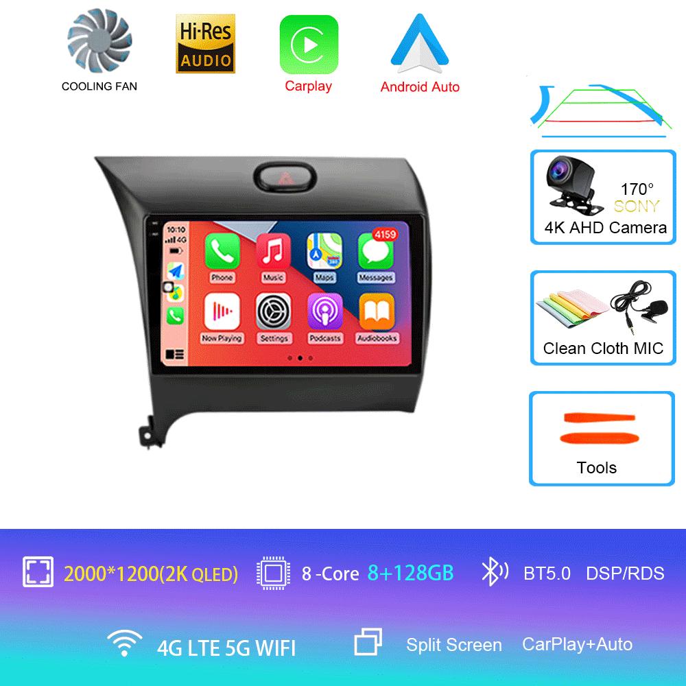 Android14 Carplay Auto For KIA K3 CERATO FORTE 3 YD Tuner 2013 2014 2015 2016 2017 Multimedia Player Video Car Radio WIFI+4G DSP