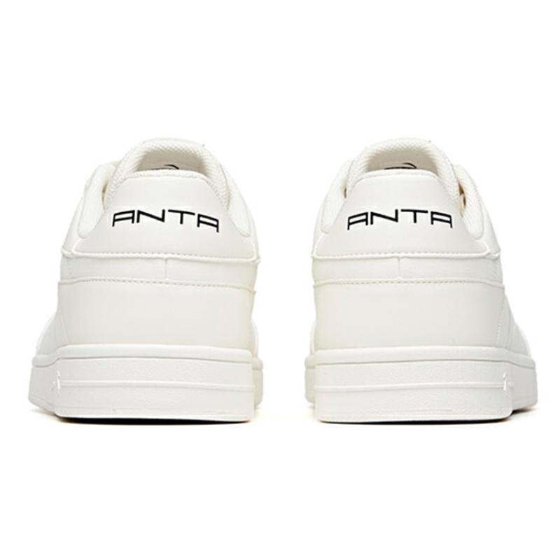Anta Life Collection Thermal Slip Resistant Low Top Skateboard Shoes Men's White Sneakers 912038031R-1