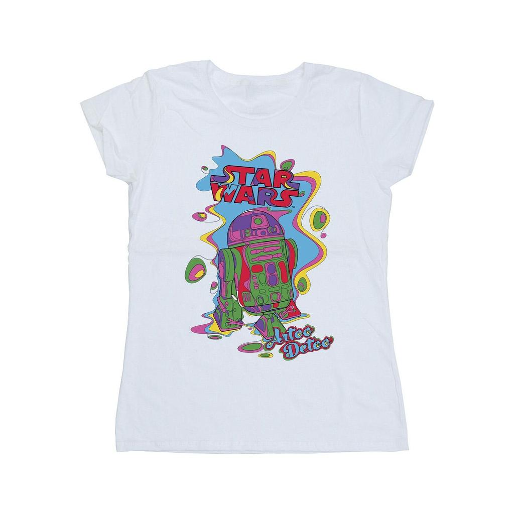 Star Wars Womens/Ladies R2D2 Pop Art Cotton T-Shirt