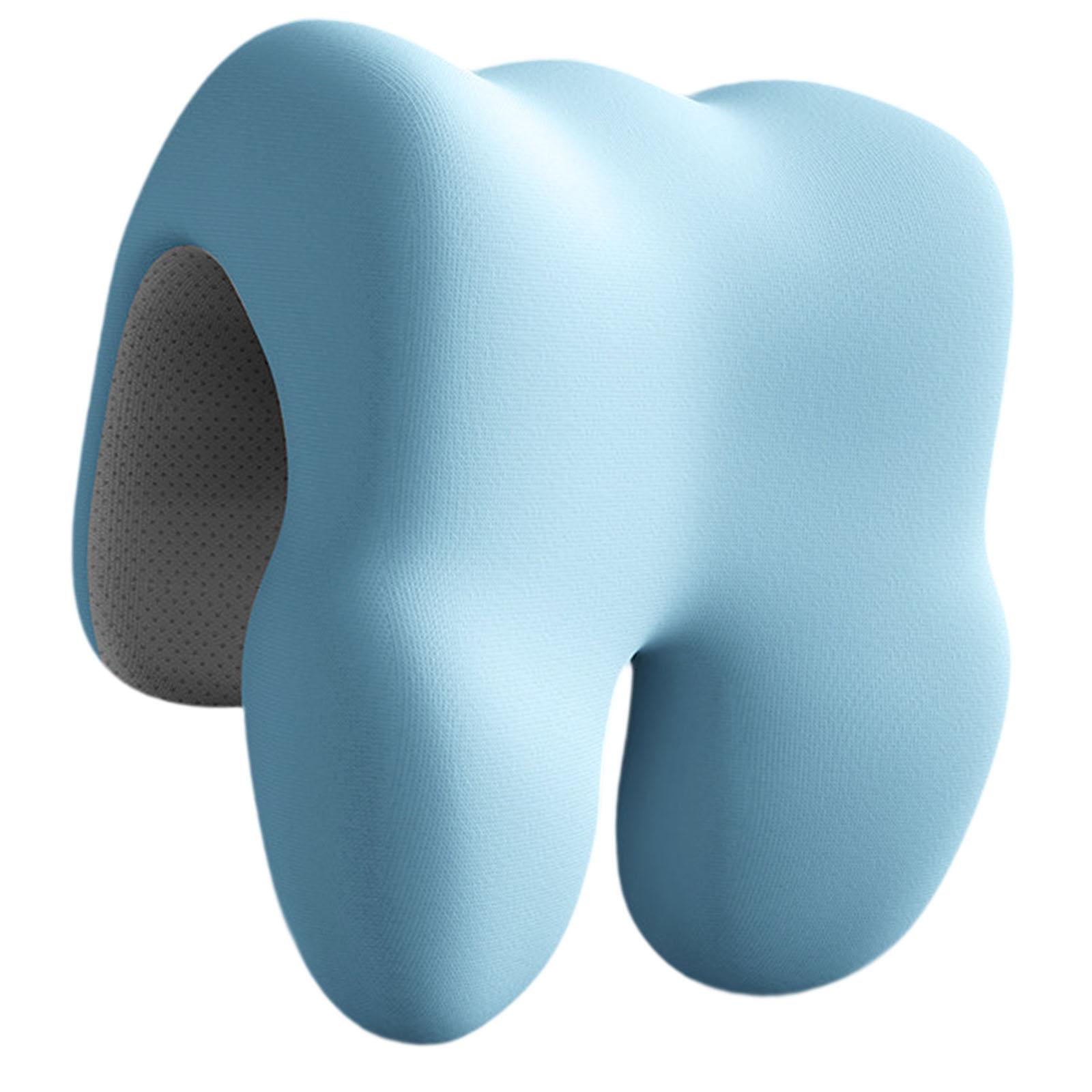 Ergonomic Office Chair Headrest Pillow Memory Foam Comfortable Multifunctional 10.2x7x10.6inch Accessory Napping Pillow синий