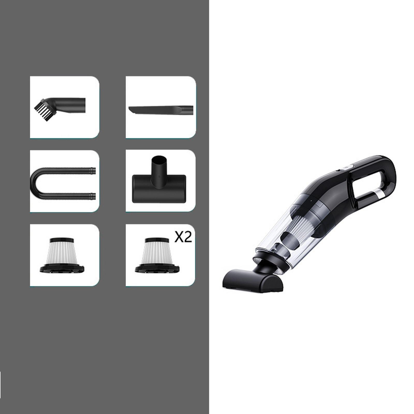 

Беспроводной автомобильный пылесос Высокомощный ручной пылесос для уборки дома и автомобиля one size чёрный