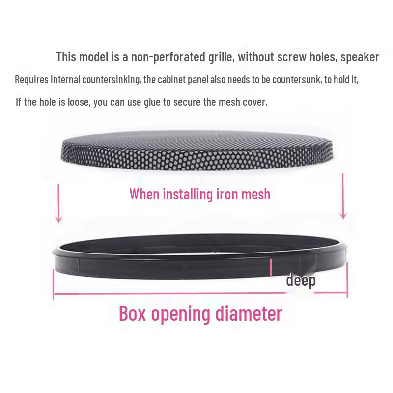 Speaker Grille Decorative Ring: Protective Car Subwoofer Cover, 1-10 inches, No Holes