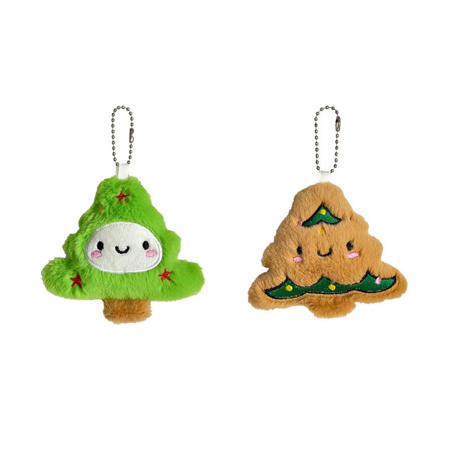Cartoon Inspired Unique Christmas Tree Plush Keyring Delightful Seasonal Decoration For All Ages