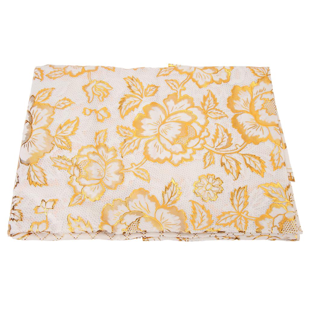 Round Tablecloth PVC Gold Stamping Waterproof Oil Proof Stain Resistant Wipeable Decorative Table