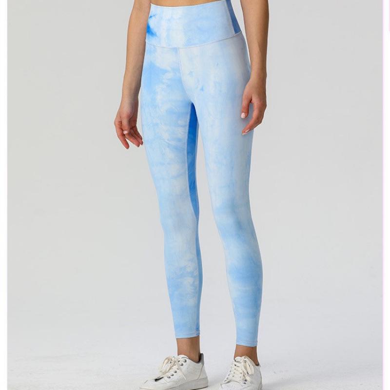 Swift Speed Women's Tie-dye High-waisted Yoga Pants, Quick-dry, Tight Fit, Bare Feel, Perfect for Running and Fitness.