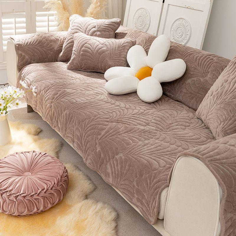 Pernă de canapea Nordic Light Luxury Pernă de pluș scurtă Universală pentru patru sezoane Simplă Modernă Antiderapantă Husă Husă Husă Pânză