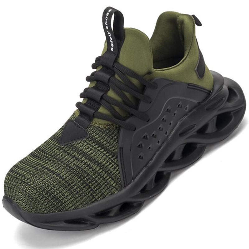 Holfredterse  Shoes For Men'S Steel Toe Sneakers Indestructible Breathable Work Shoes Lightweight Composite Toe Eur 37-47