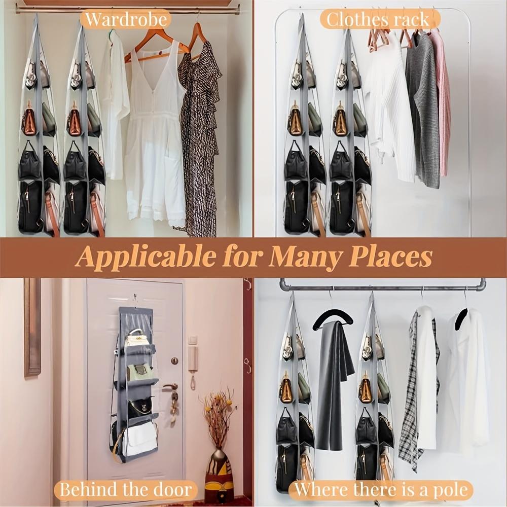 1PC 6/8 Pocket Hanging Handbag Storage Rack, Multifunctional Oxford Cloth Storage Rack Ideal Storage Artifact for All Bags