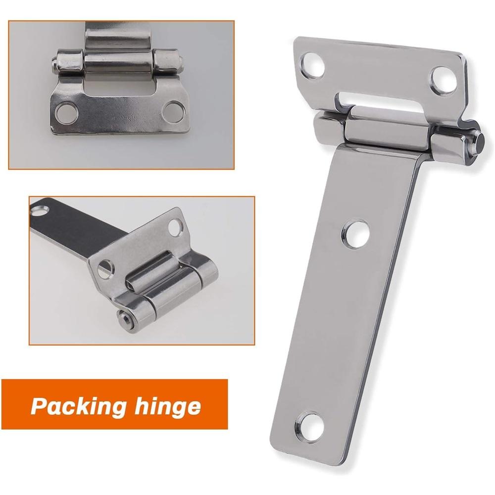  2 Piece T-Container Hitch Highly Polished Solid Forged 304 Stainless Steel T-Hitch 135x58mm For Trucks Vans RVs Trailers Accessories