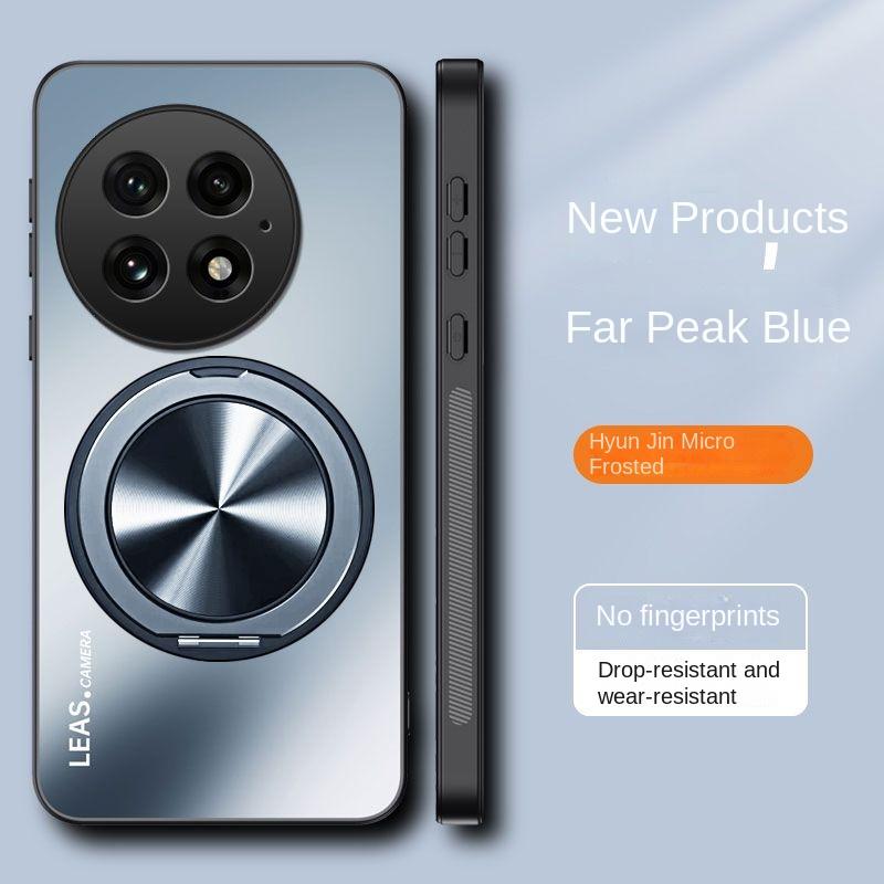 

Для OnePlus 13 12 11 чехол жесткий матовый с кольцом-подставкой магнитный защитный чехол для OnePlus 12R 11R 10R 10T чехол для телефона For OnePlus 10R синий