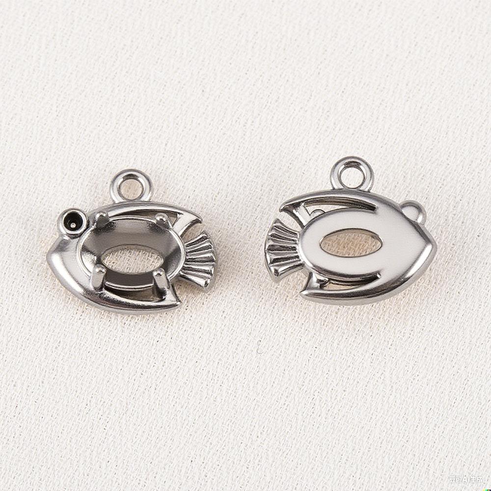1pc 5pcs 8pcs Stainless Steel Fish Dolphin Turtle Octopus Crab Pendant Base Frames Blank Bezel DIY Necklace Charm Jewelry Making