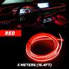 5M Red Interior Wire Atmosphere Strip Light LED Decor Trim Bar USB Waterproof