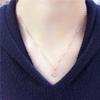 Purple Gold Hollow Flower Pendant Color Gold Fashion Trend Rose Gold Plated Women'S Necklace