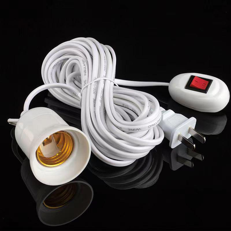 

Гвинтовий патрон E27 зі вимикачем: Енергозберігаюча світлодіодна підвісна розетка на шнурі. 3m with switch (2.3m actual)