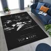 2026 Top Gun Tom Cruise Fighter Sign Art Carpet Rug for Bedroom Living Room Sofa Home Doormat Decor,Large Kid Non-slip Floor Mat