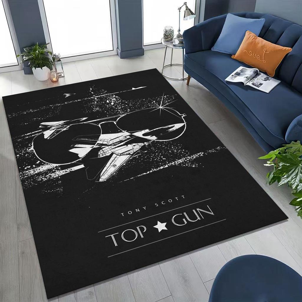 2026 Top Gun Tom Cruise Fighter Sign Art Carpet Rug for Bedroom Living Room Sofa Home Doormat Decor,Large Kid Non-slip Floor Mat