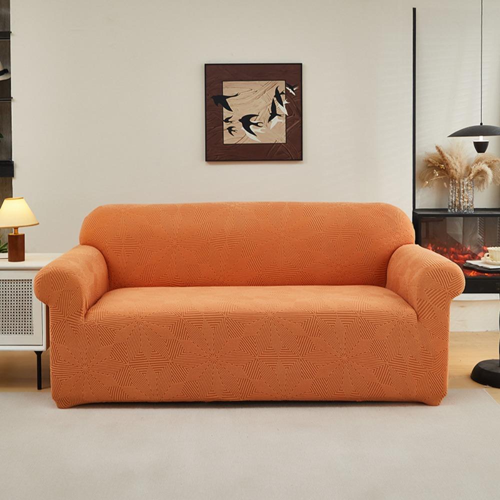 Thick Jacquard Sofa Cover Full Elastic Slipcovers for Single Three Four Seater Solid Color Sofa Protector