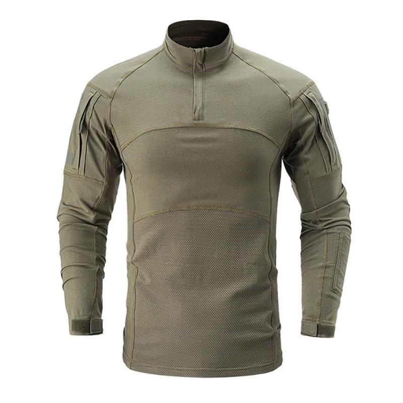 Taktisches Camouflage Langarmshirt Outdoor Wandern Camping Schießsport Atmungsaktiv Langlebig Militärstil