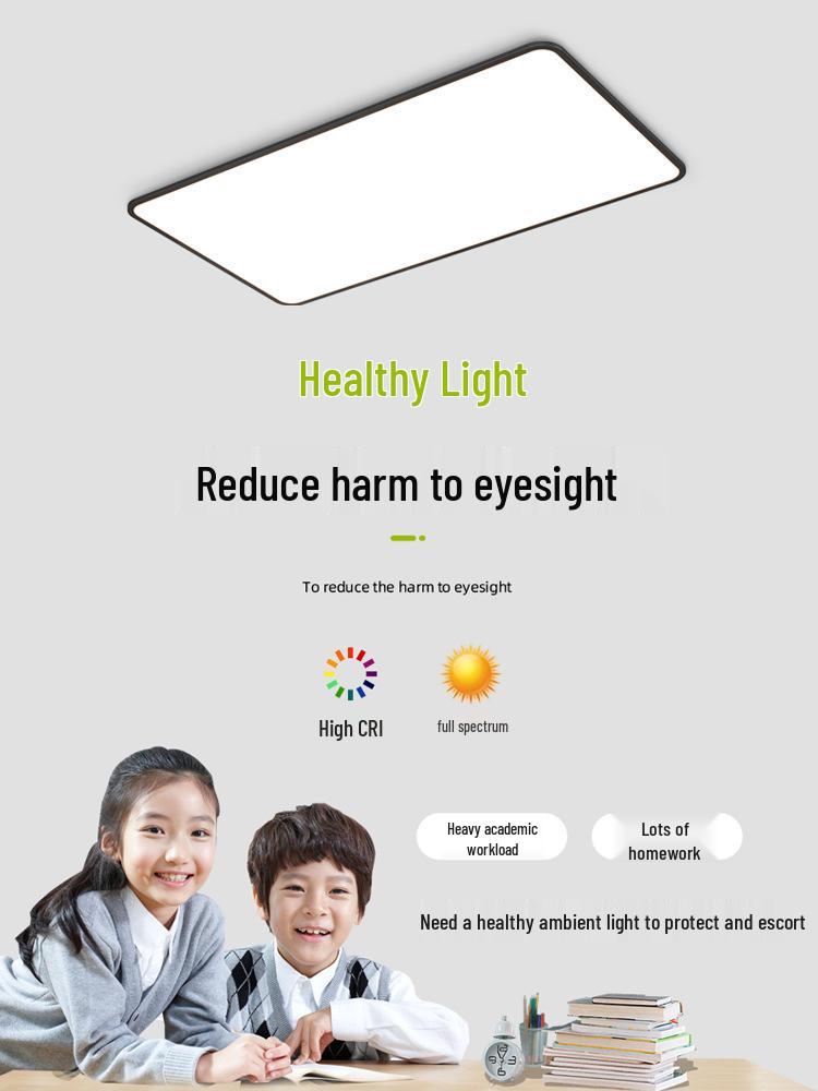 Smart Minimalist Ceiling Light with Full Spectrum Eye Protection for Living Rooms