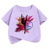 Mode Retro Tanzen Buntes Design T-Shirts Y2k Kurzarm Kinder Kinder T-Shirt Mädchen Sommer Frühling Lässiges Oberteil Tee