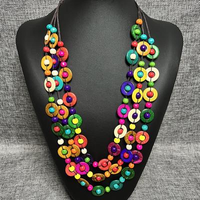 European-American Bohemian Multi-Layer Beaded Necklace